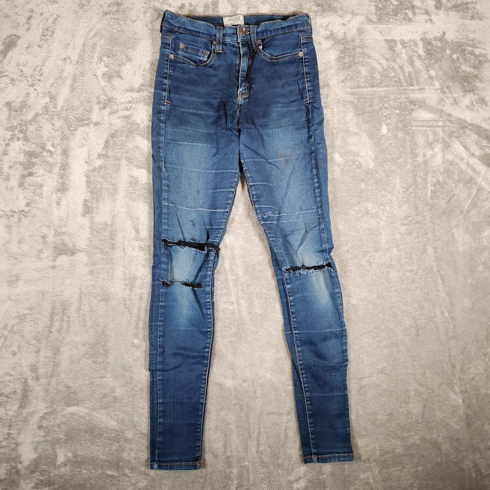 Mudd Jeans‎ Women's 5 25X30 Mid Rise Skinny Stretch Junior Jegging Fit  Blue